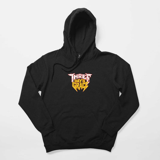 Three Days Grace Text Color Siyah Kapşonlu Sweatshirt Hoodie