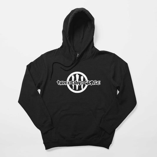 Three Days Grace Logo Siyah Kapşonlu Sweatshirt Hoodie
