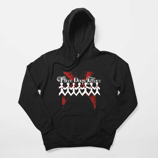 Three Days Grace One-X Siyah Kapşonlu Sweatshirt Hoodie