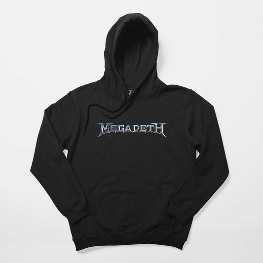 Megadeth Text Rainbow Siyah Kapşonlu Sweatshirt Hoodie