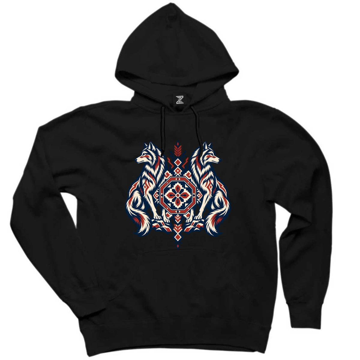 Muhafız Bozkurtlar Siyah Kapşonlu Sweatshirt Hoodie
