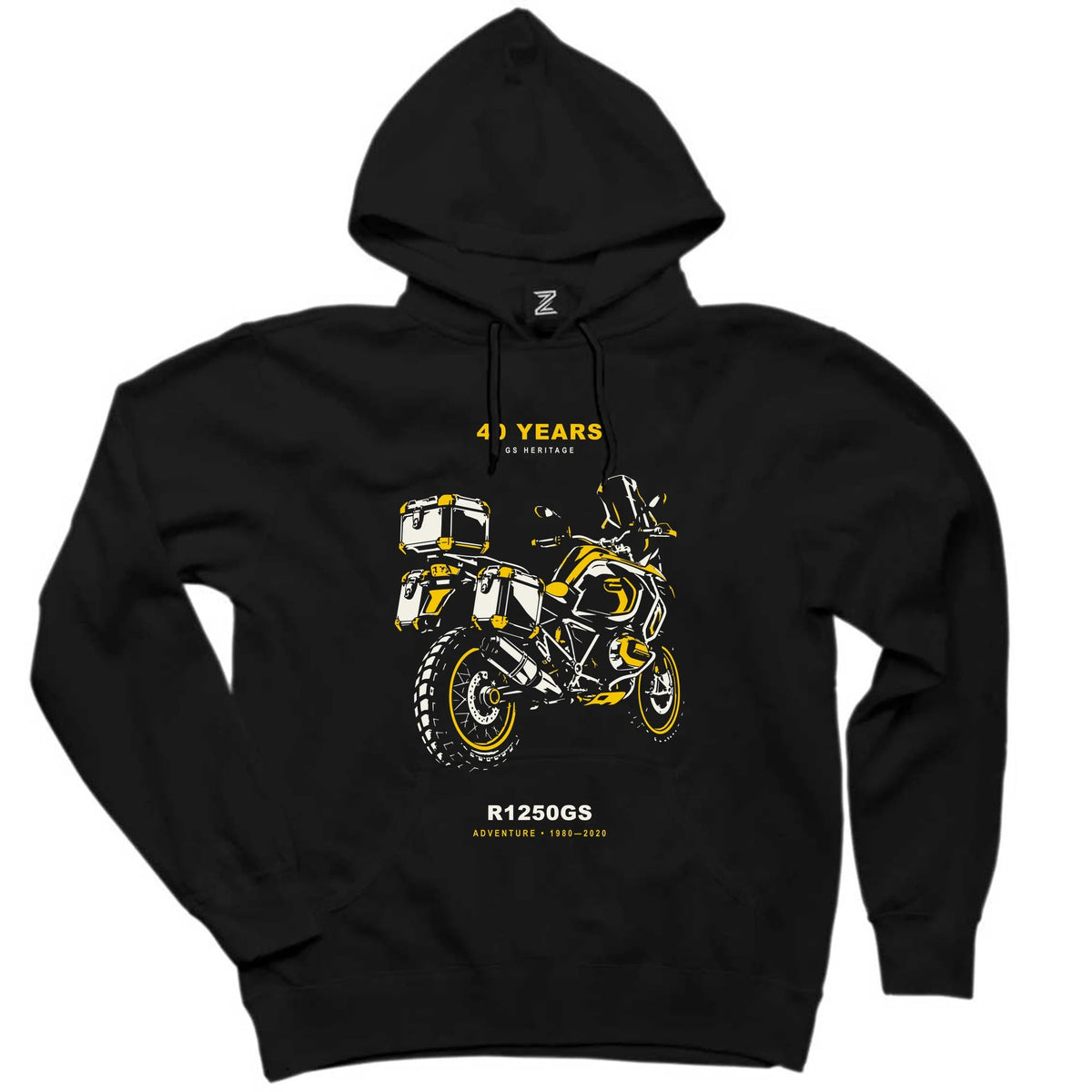 Bmw Üç Çantalı Yolcu Siyah Kapşonlu Sweatshirt Hoodie