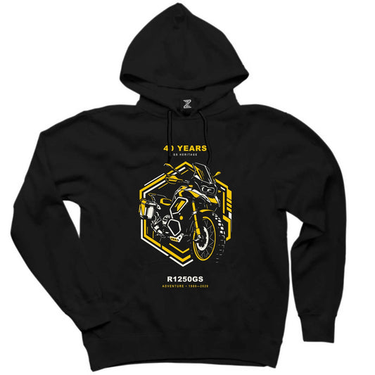 Bmw Teknolojik Altıgen Siyah Kapşonlu Sweatshirt Hoodie