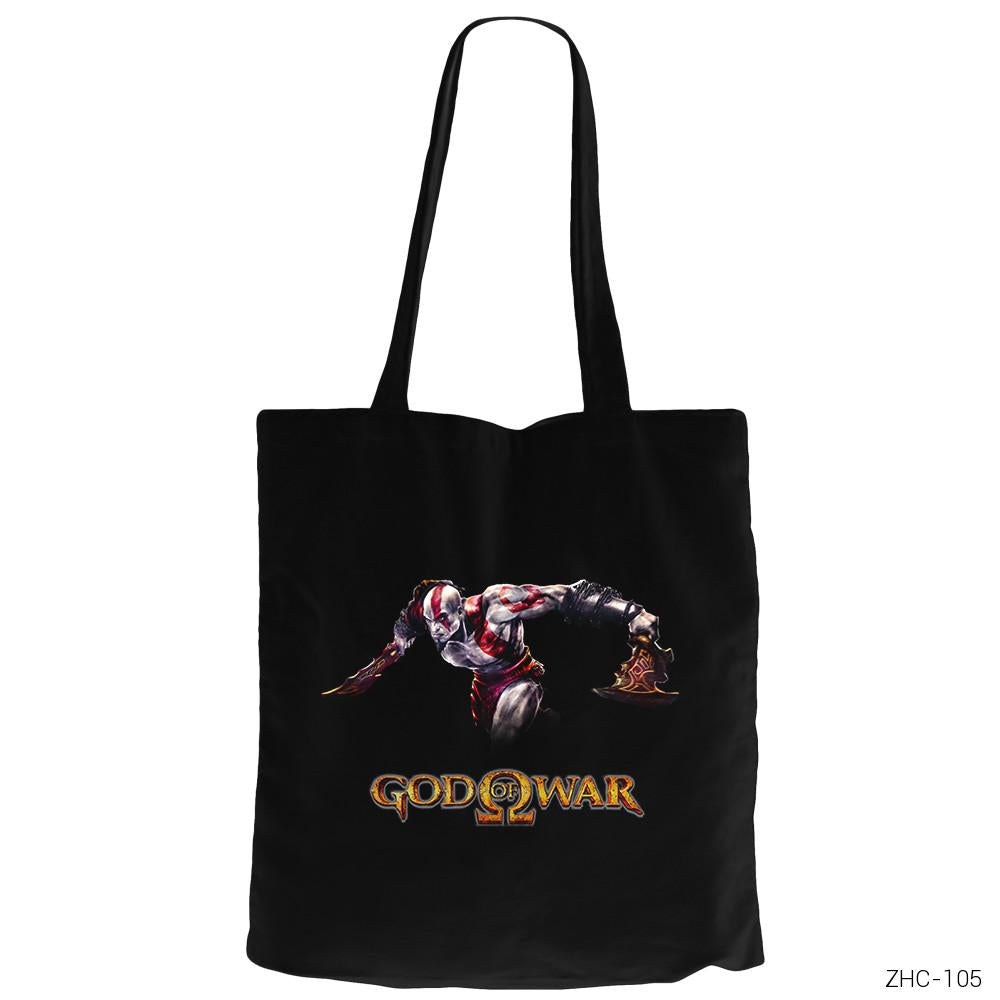 God of War 1 Siyah Kanvas Bez Çanta