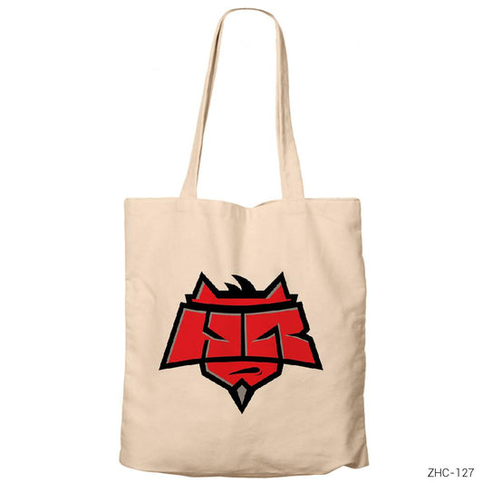 CSGO Hell Raisers Team Krem Fermuarlı Bez Çanta Gabardin