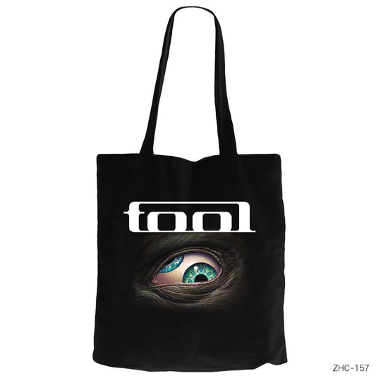 Tool Eye Siyah Fermuarlı Bez Çanta Gabardin
