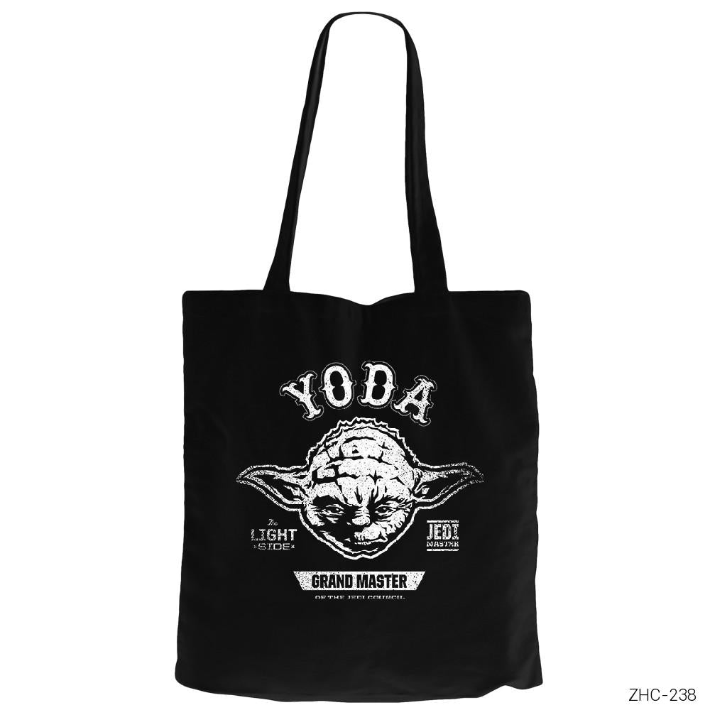 Star Wars Yoda Siyah Fermuarlı Bez Çanta Gabardin