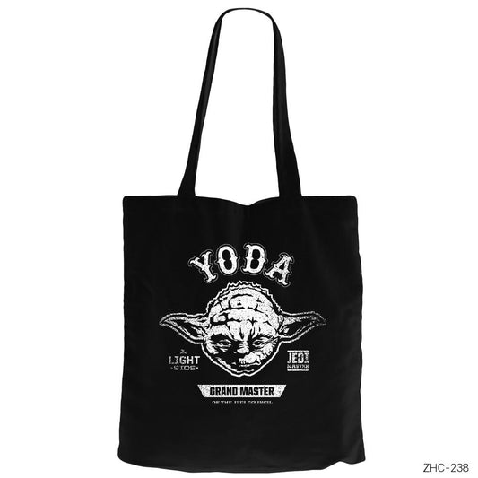 Star Wars Yoda Siyah Fermuarlı Bez Çanta Gabardin