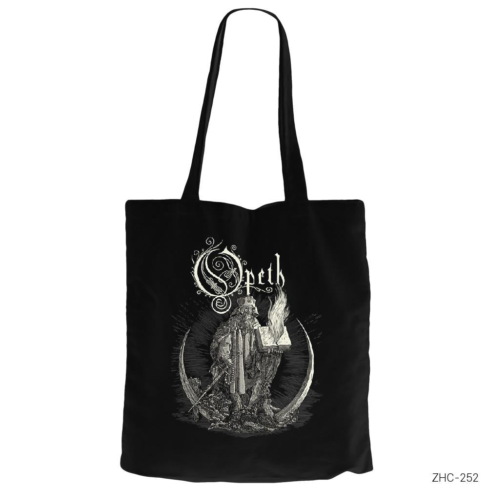 Opeth Siyah Fermuarlı Bez Çanta Gabardin