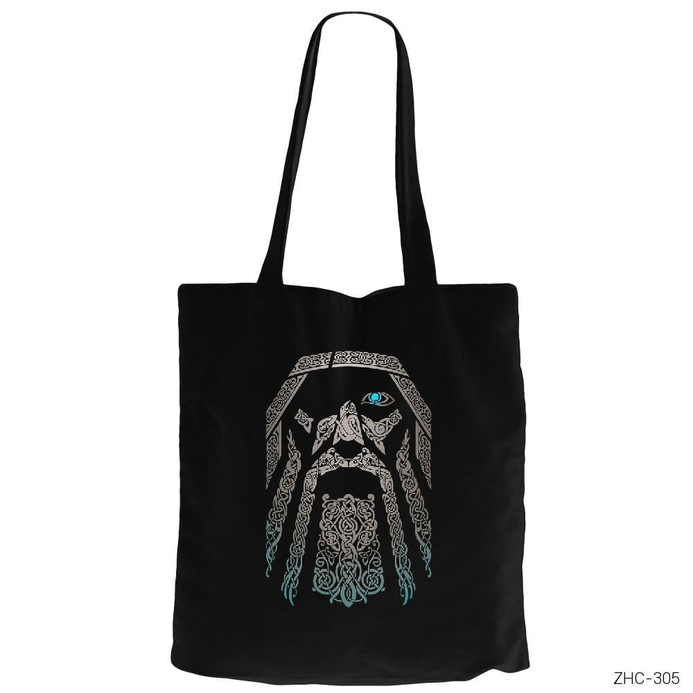 Odin Siyah Fermuarlı Bez Çanta Gabardin