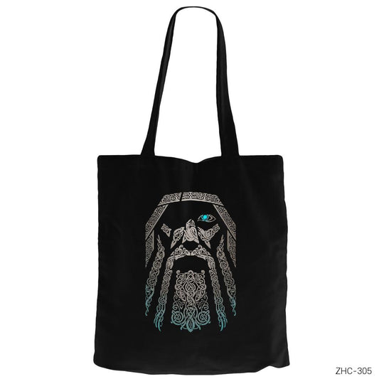 Odin Siyah Fermuarlı Bez Çanta Gabardin