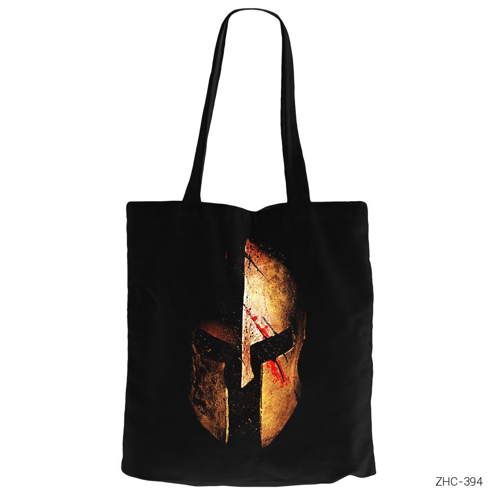 Spartan Helmet Sarı Siyah Fermuarlı Bez Çanta Gabardin