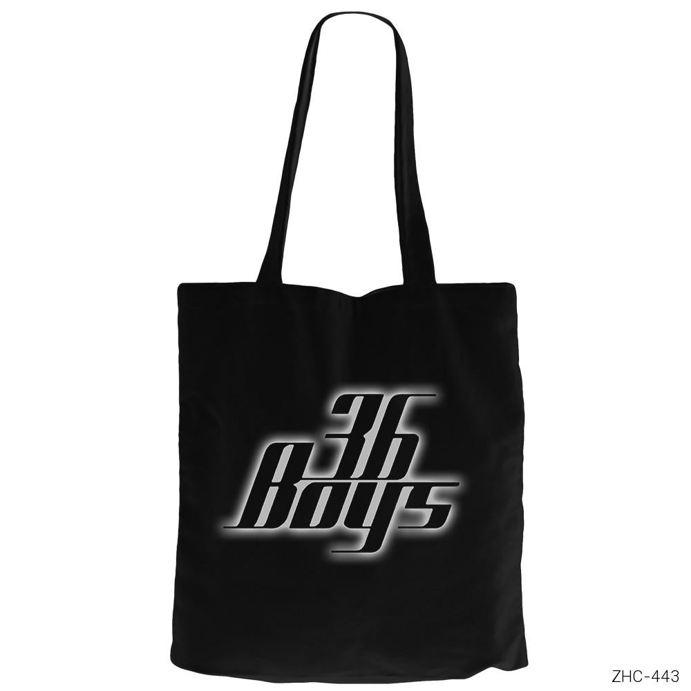 36 Boys Siyah Fermuarlı Bez Çanta Gabardin