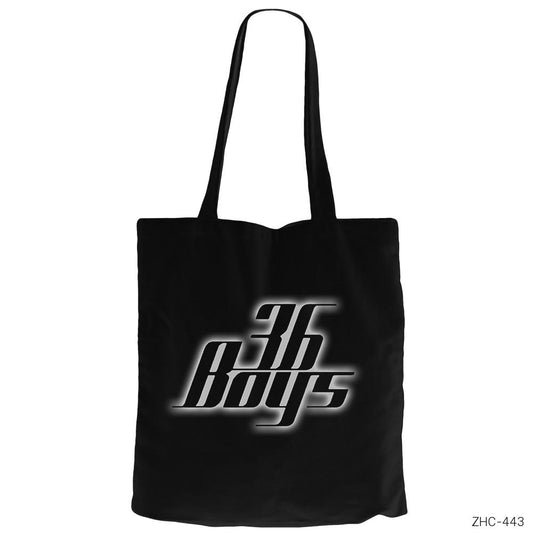 36 Boys Siyah Fermuarlı Bez Çanta Gabardin