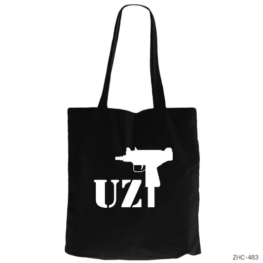 Uzi Underground Siyah Fermuarlı Bez Çanta Gabardin