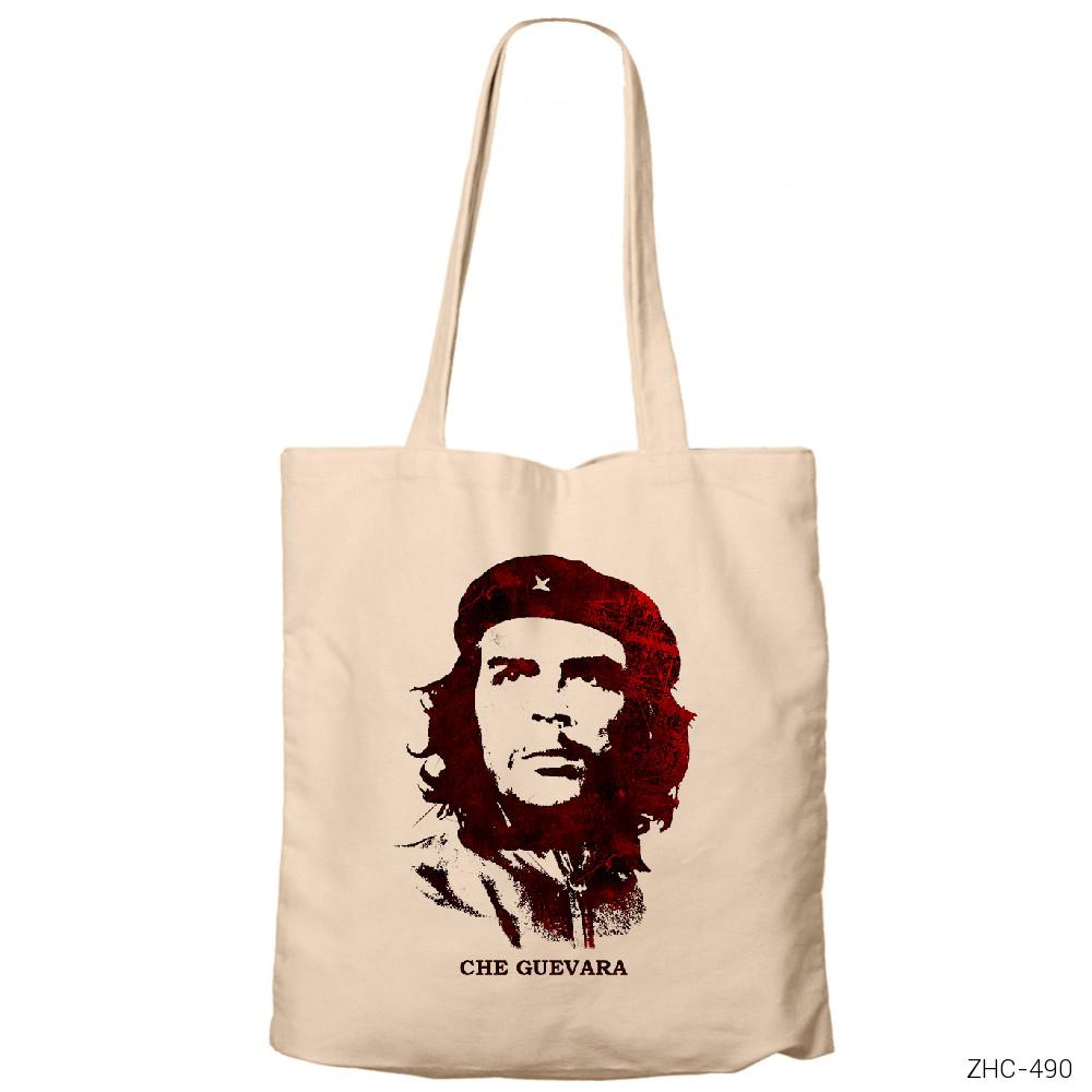 Che Guevara Red Krem Fermuarlı Bez Çanta Gabardin