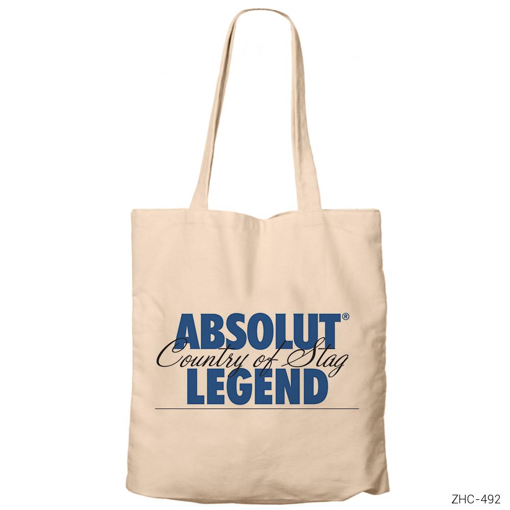 Absolut Legend Krem Fermuarlı Bez Çanta Gabardin