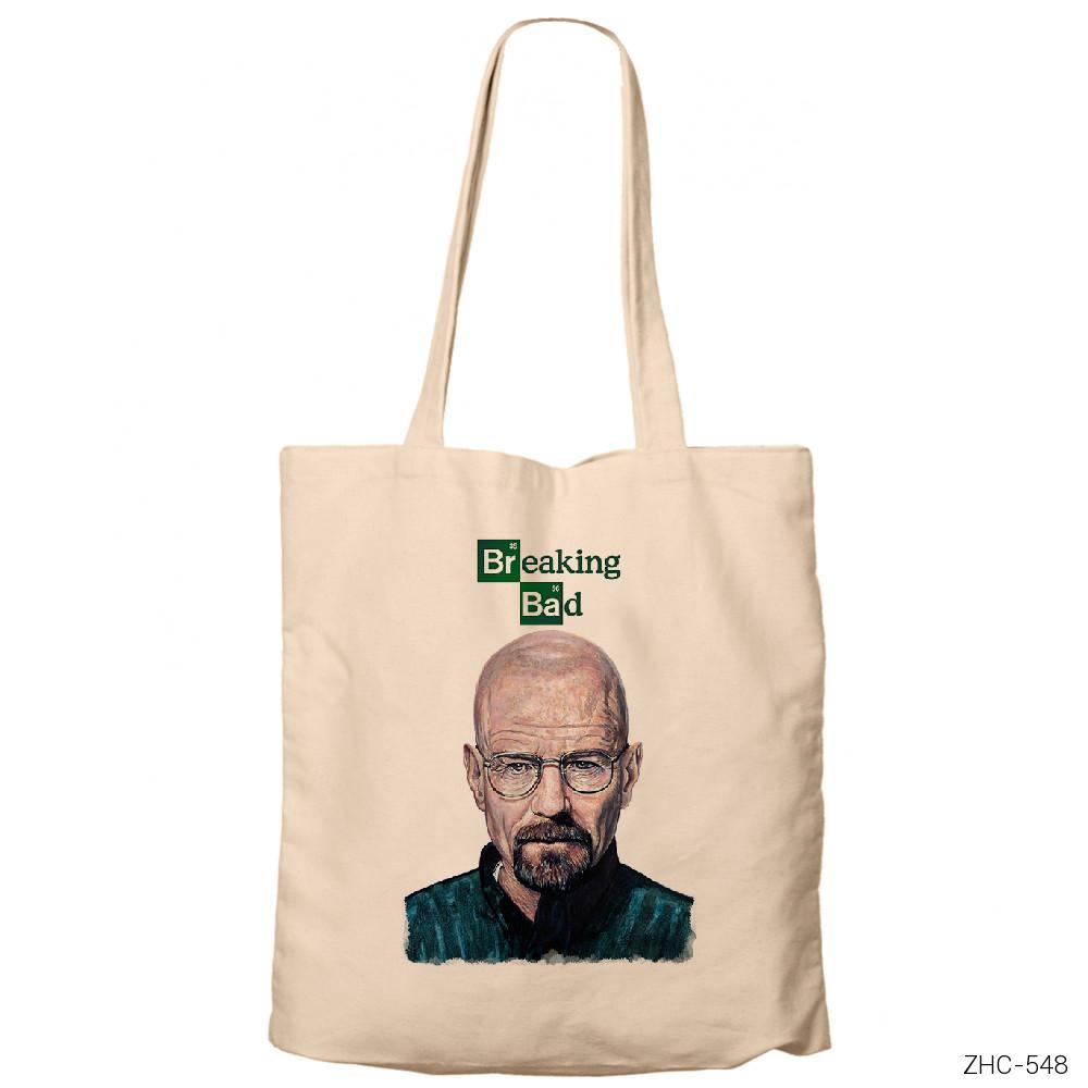 Breaking Bad Remember My Name Krem Fermuarlı Bez Çanta Gabardin