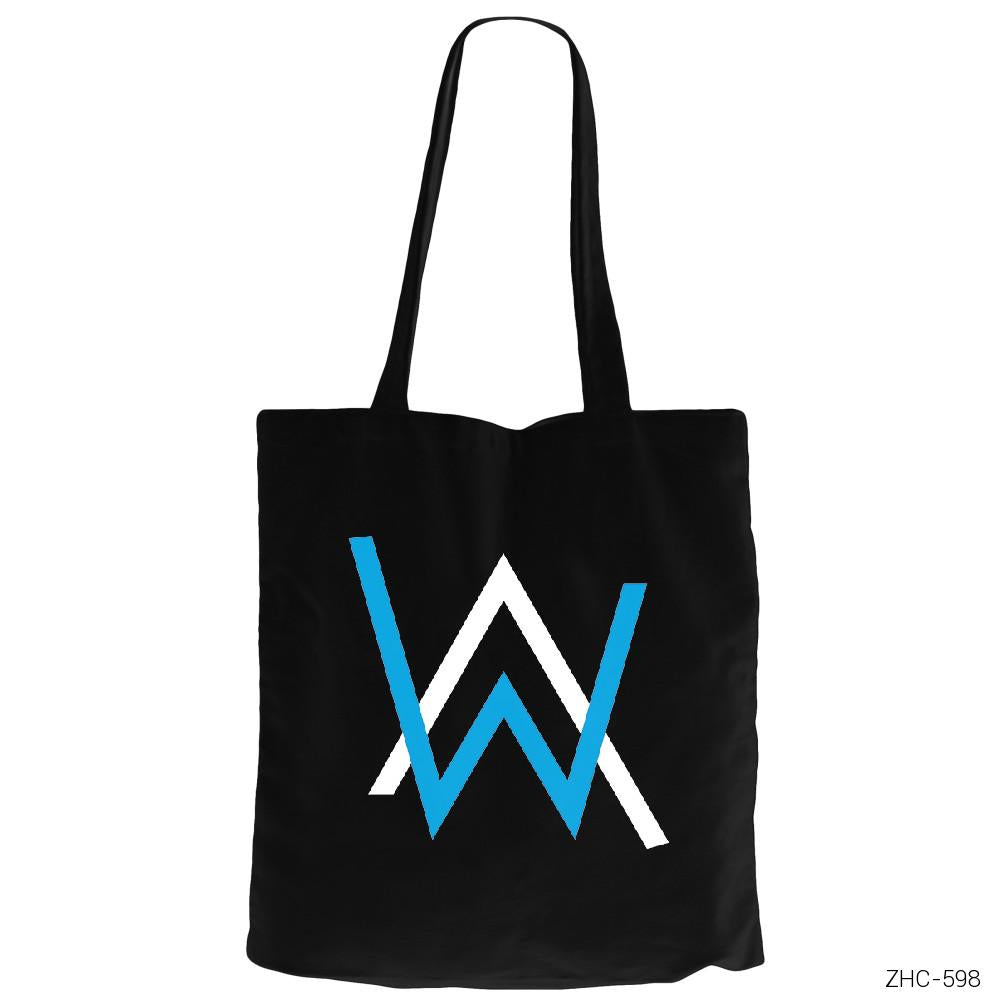 Alan Walker Siyah Fermuarlı Bez Çanta Gabardin