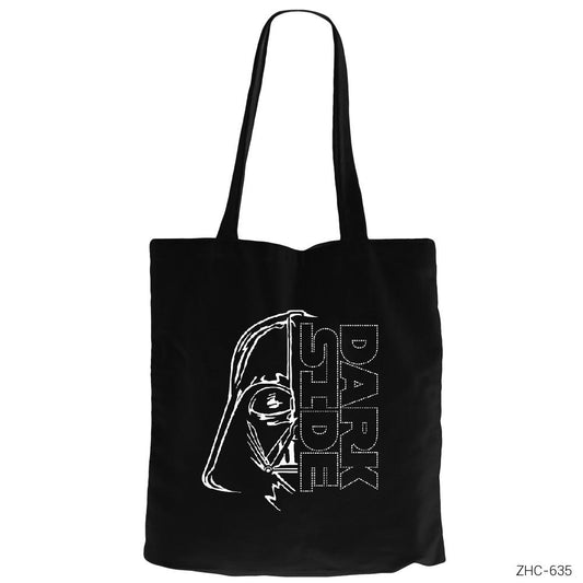 Star Wars Darth Vader Dark Side Siyah Fermuarlı Bez Çanta Gabardin