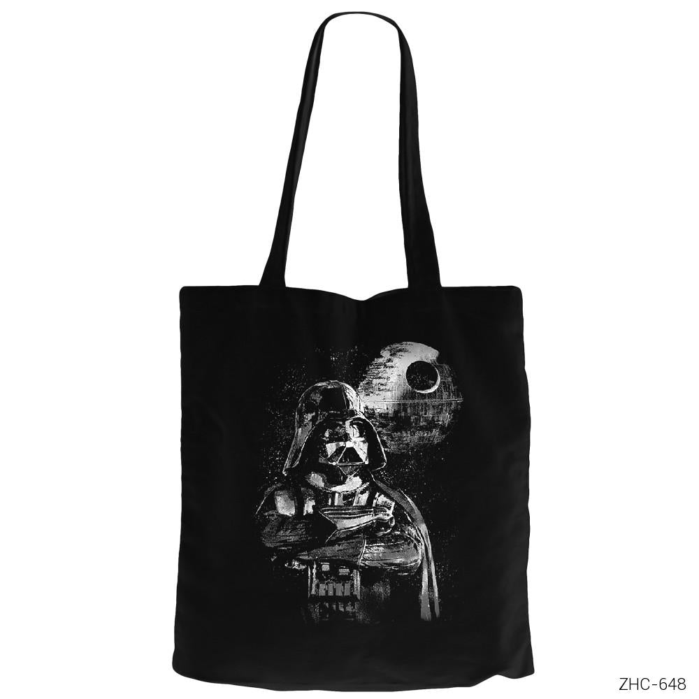 Star Wars Lord Vader Siyah Fermuarlı Bez Çanta Gabardin