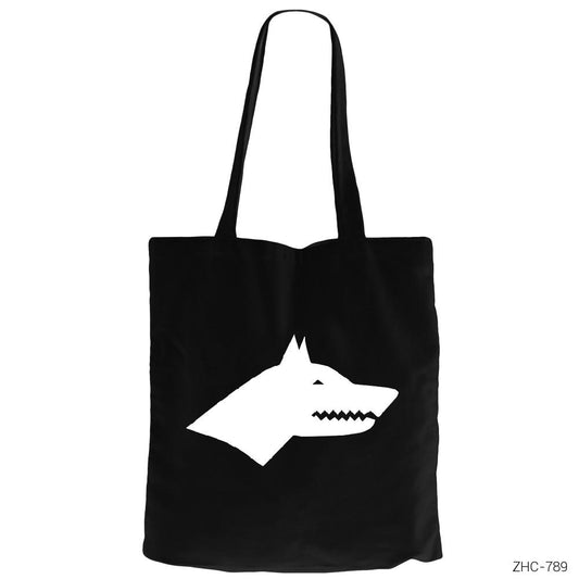 Göktürk Kurt Siyah Fermuarlı Bez Çanta Gabardin