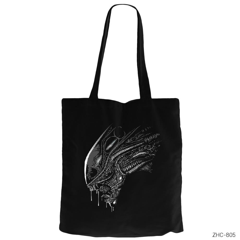 Predator Siyah Fermuarlı Bez Çanta Gabardin