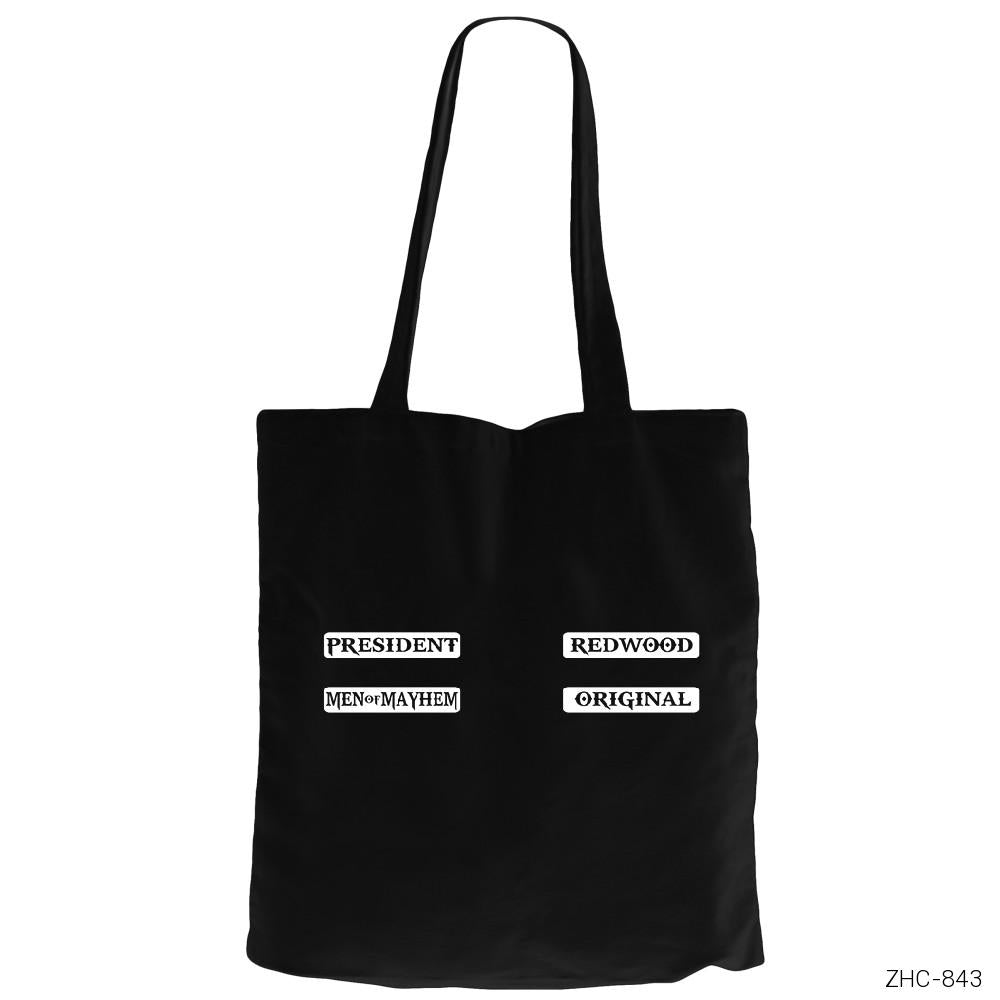 Sons of Anarchy Patch Mix Siyah Fermuarlı Bez Çanta Gabardin