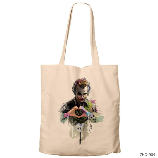 Joker Paint Hearth Krem Fermuarlı Bez Çanta Gabardin