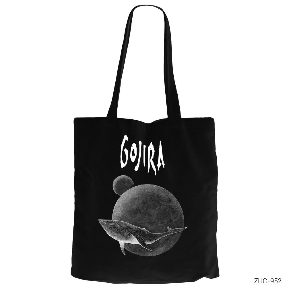 Gojira From to Sirius Siyah Fermuarlı Bez Çanta Gabardin