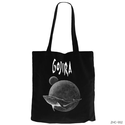 Gojira From to Sirius Siyah Fermuarlı Bez Çanta Gabardin