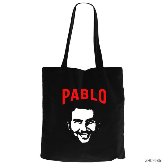 Narcos Pablo Siyah Fermuarlı Bez Çanta Gabardin
