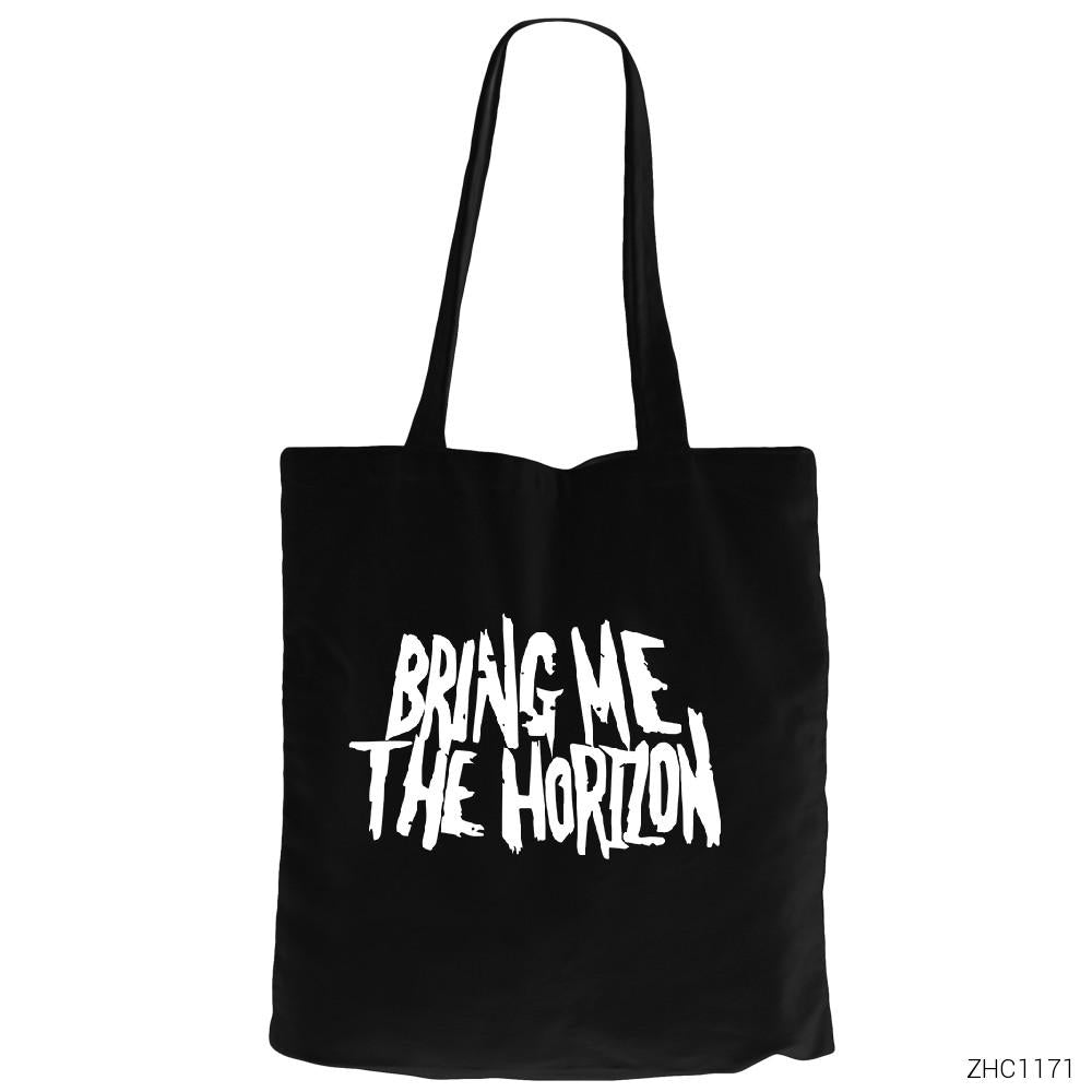 Bring Me The Horizon Classic Siyah Fermuarlı Bez Çanta Gabardin