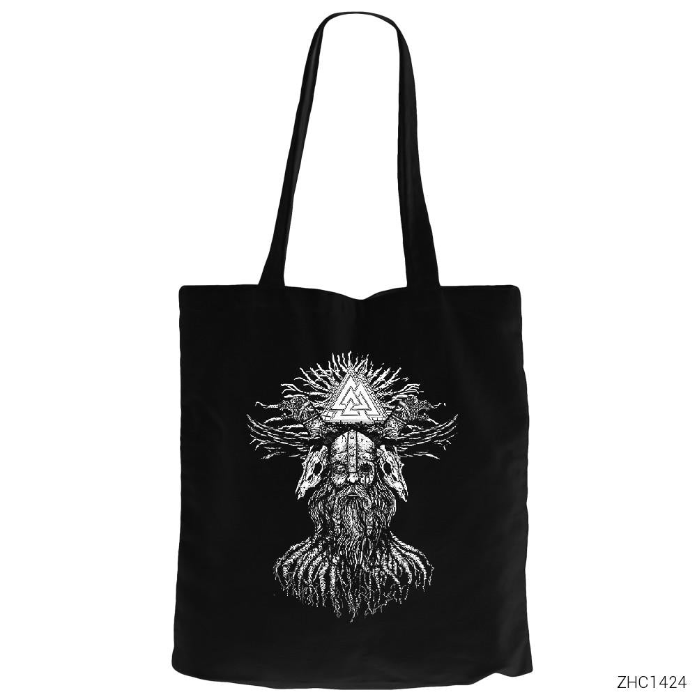 Odin 2 Siyah Fermuarlı Bez Çanta Gabardin