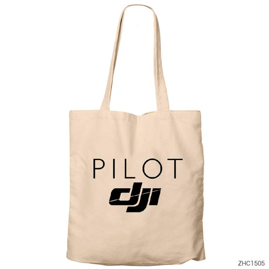 DJI Pilot Krem Fermuarlı Bez Çanta Gabardin