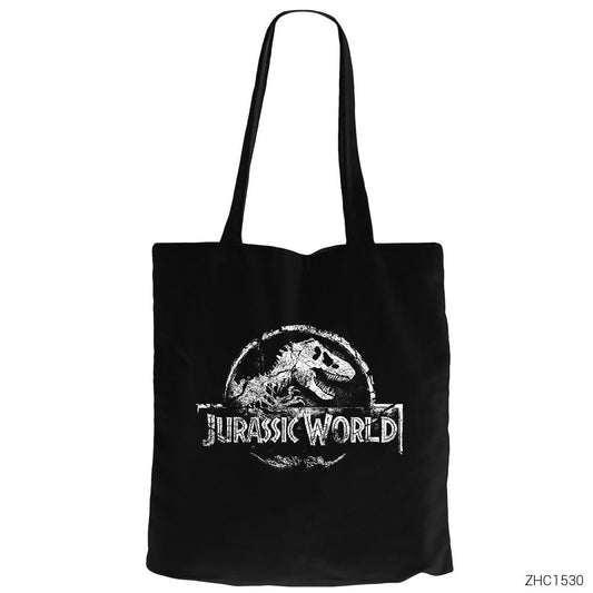 Jurassic Park Older Siyah Fermuarlı Bez Çanta Gabardin