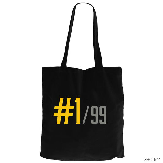 PUBG Winner No1 Siyah Fermuarlı Bez Çanta Gabardin