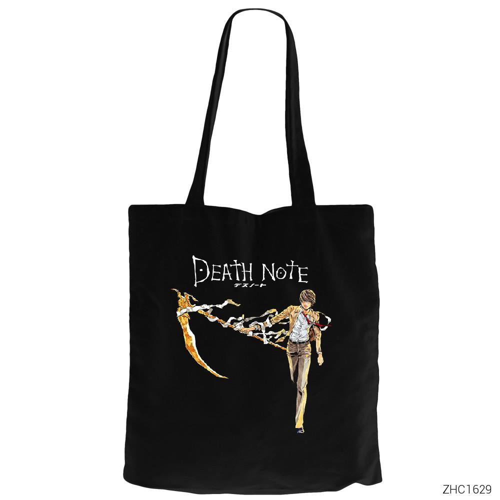 Death Note Raptor Siyah Fermuarlı Bez Çanta Gabardin