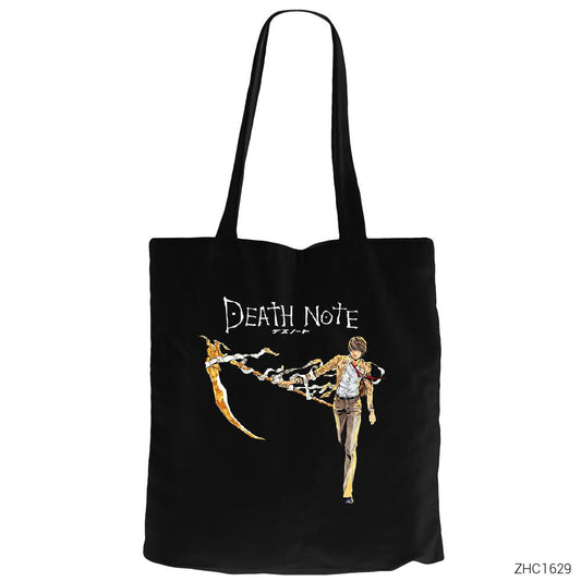 Death Note Raptor Siyah Fermuarlı Bez Çanta Gabardin