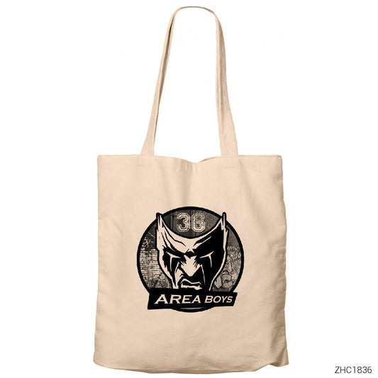 36 Area Boys Krem Fermuarlı Bez Çanta Gabardin