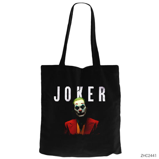 Joker 2019 Siyah Fermuarlı Bez Çanta Gabardin
