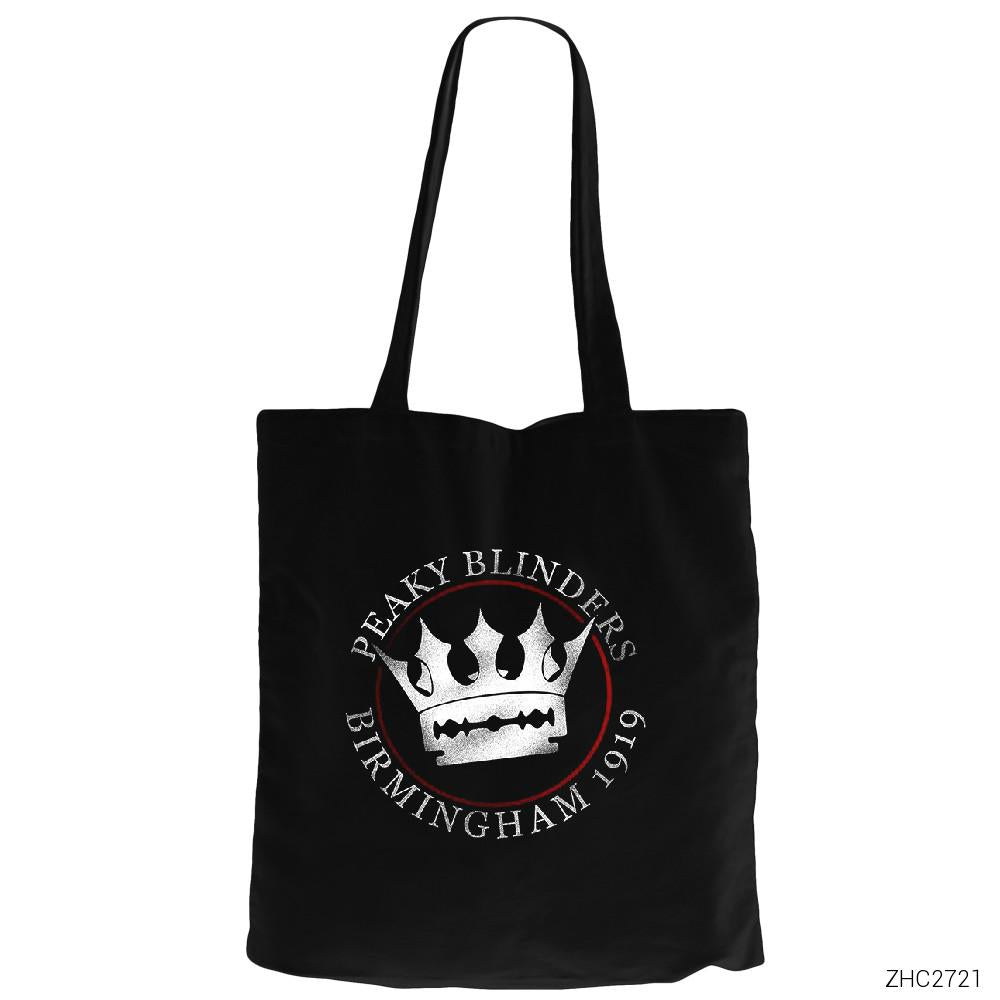 Peaky Bliders 1919 Siyah Fermuarlı Bez Çanta Gabardin