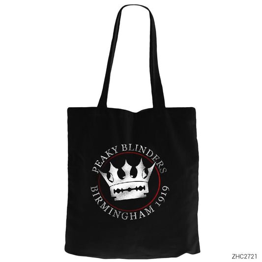 Peaky Bliders 1919 Siyah Fermuarlı Bez Çanta Gabardin