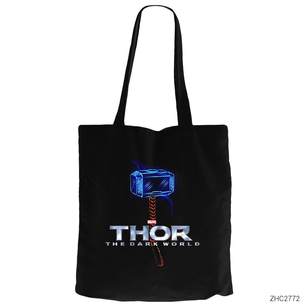 Thor Mjolnir 2 Siyah Fermuarlı Bez Çanta Gabardin