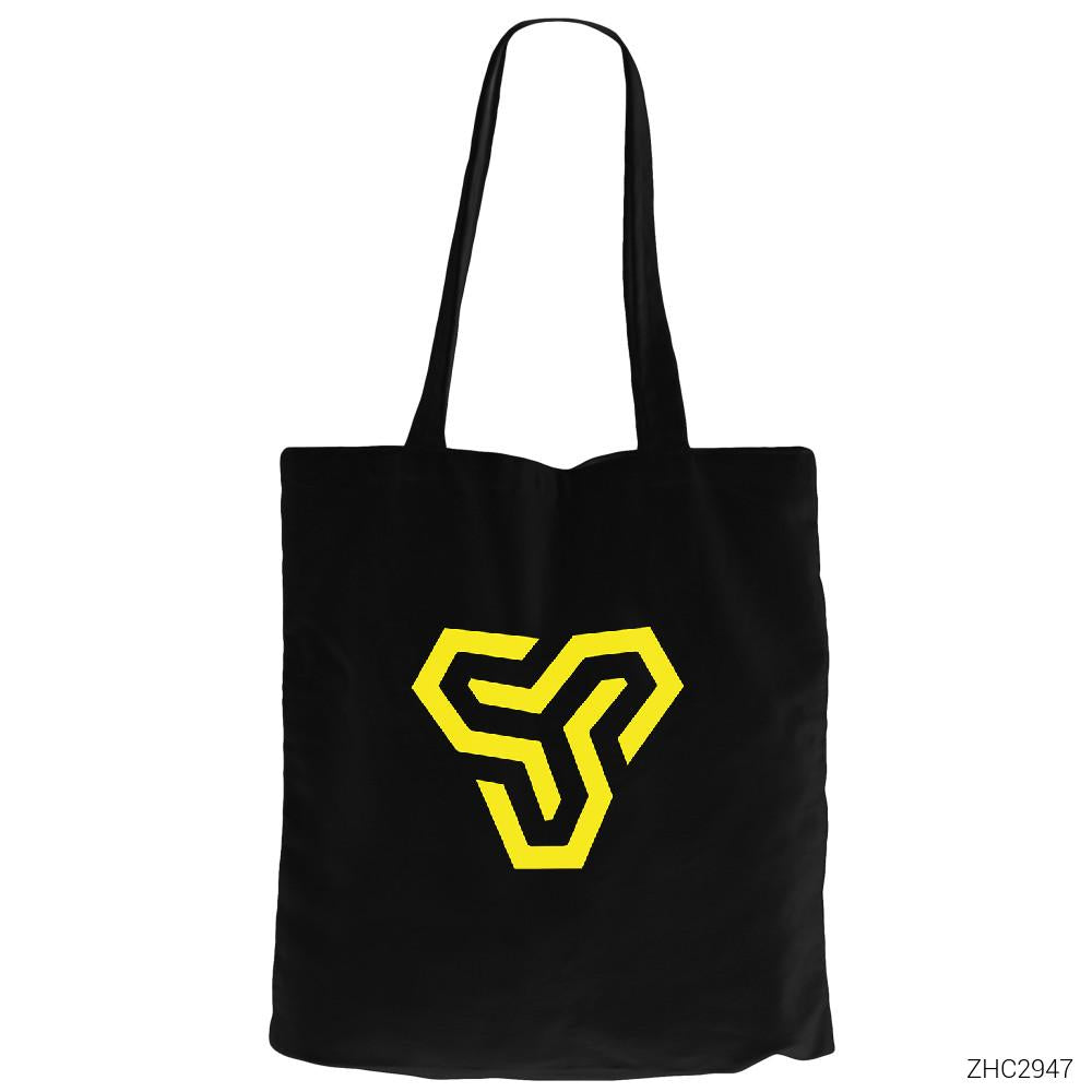 CSGO Space Soldiers Siyah Fermuarlı Bez Çanta Gabardin