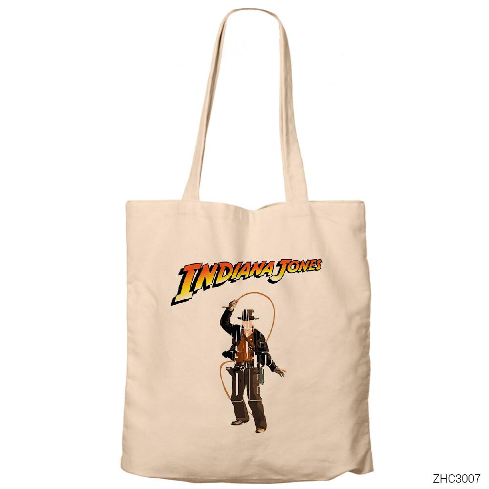 Indiana Jones Advantures Krem Fermuarlı Bez Çanta Gabardin