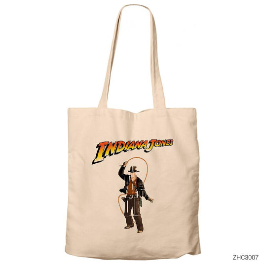 Indiana Jones Advantures Krem Fermuarlı Bez Çanta Gabardin