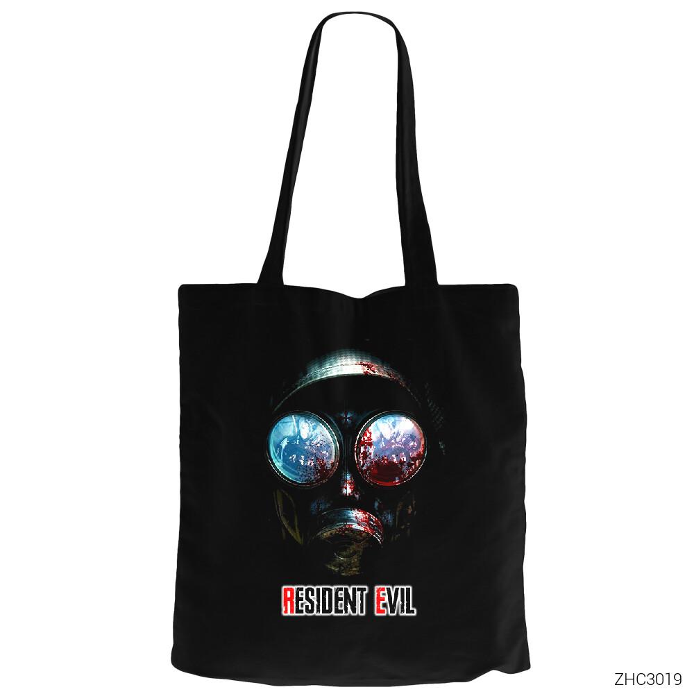 Resident Evil Gas Mask Siyah Kanvas Bez Çanta