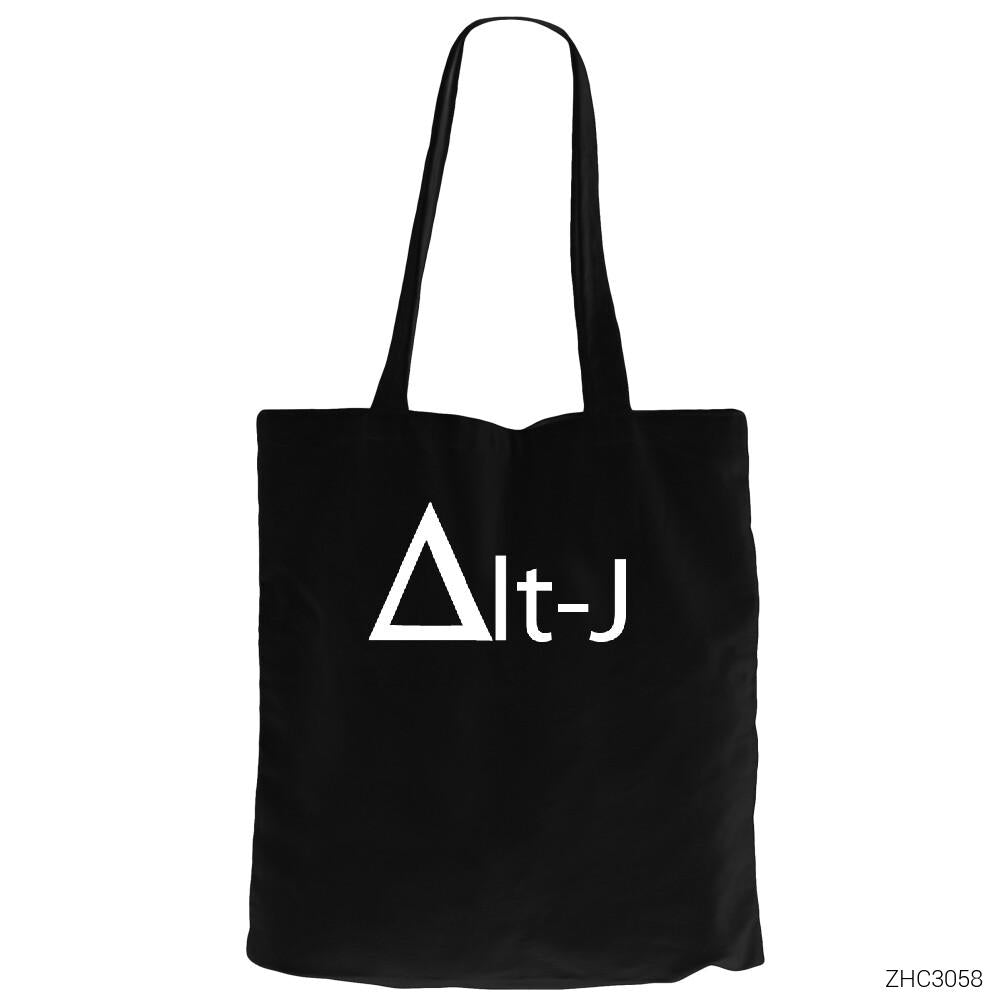 Alt-J Siyah Fermuarlı Bez Çanta Gabardin