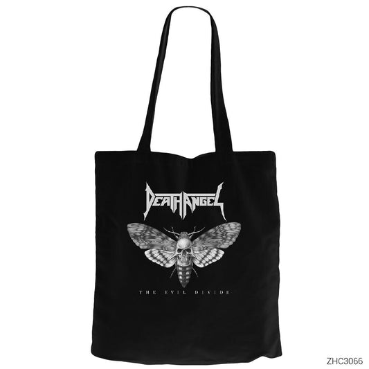 Death Angel The Evil Divide Siyah Fermuarlı Bez Çanta Gabardin